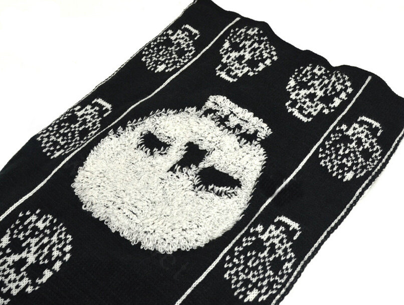 Good Skull Scarf Shawls Women Winter Warm Wool Panties 200*30CM - Black