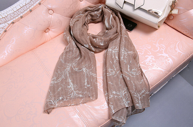 Good Skull Women Scarf Shawls Winter Warm Polyester Scarves 180*90CM - Kahki