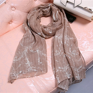 Good Skull Women Scarf Shawls Winter Warm Polyester Scarves 180*90CM - Kahki