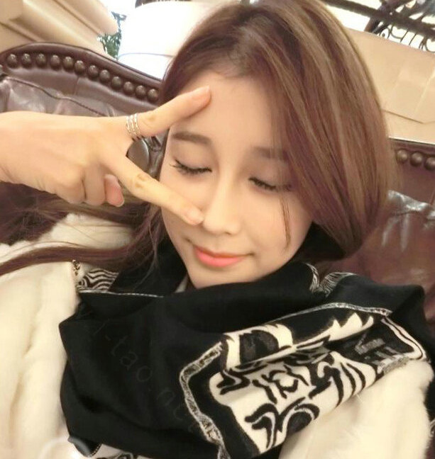 Nice Zebra Print Scarves Wrap Women Winter Warm Cashmere 195*60CM - Black