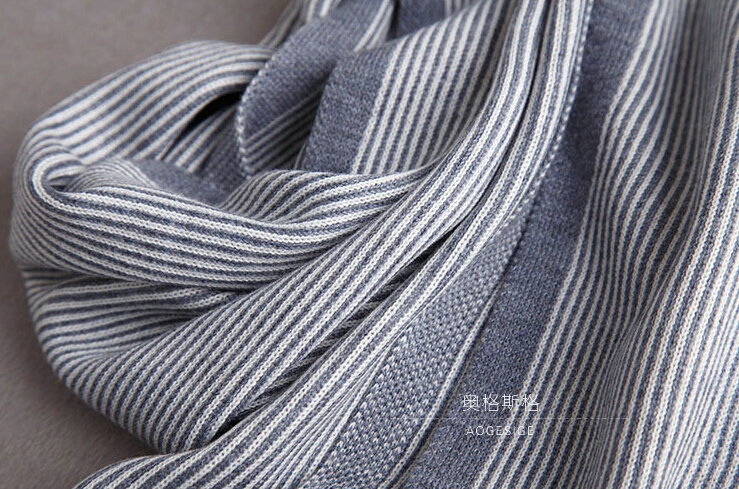 Popular Fringe Scarves Wraps Women Winter Warm Wool Panties 195*30CM - Grey
