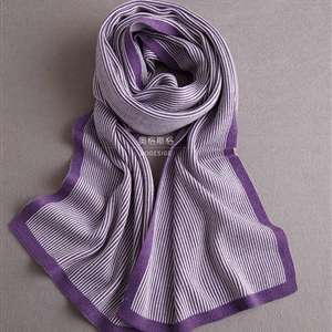 Popular Fringe Scarves Wraps Women Winter Warm Wool Panties 195*30CM - Purple