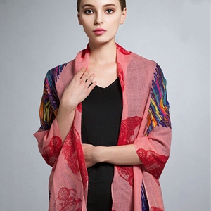 Popular Skull Scarves Wraps Women Winter Warm Wool Panties 185*65CM - Red