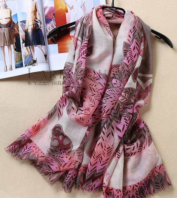 Pretty Cute Skull Scarves Wrap Women Winter Warm Cashmere 140*140CM - Pink