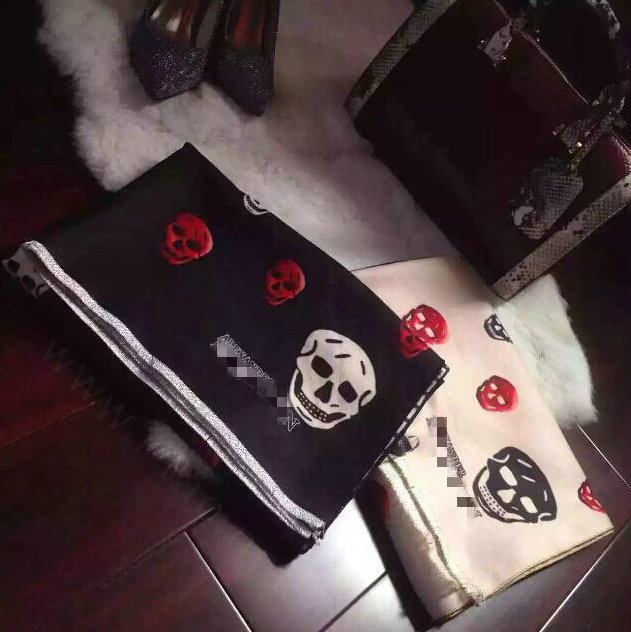 Pretty Skull Scarves Wrap Women Winter Warm Cashmere Panties 185*65CM - Beige