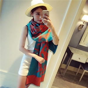 Quality Skull Scarves Wrap Women Winter Warm Cashmere Panties 190*68CM - Orange