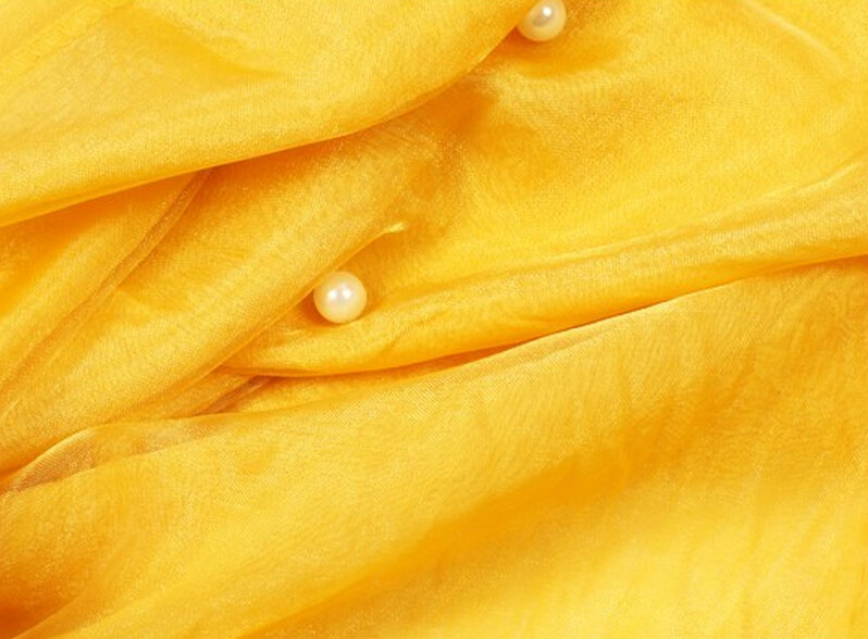 Unique Beaded Scarves Wrap Women Winter Warm Possible Yarn Panties 195*63CM - Yellow