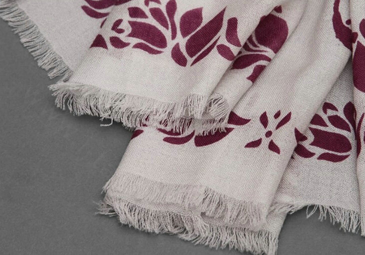 Unique Skull Scarf Shawls Women Winter Warm Wool Panties 200*70CM - Grey