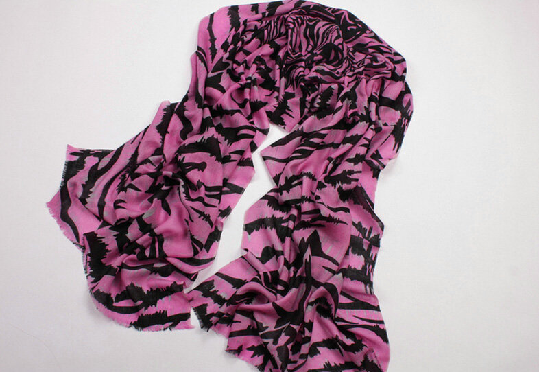 Unique Skull Scarves Wraps Women Winter Warm Wool Panties 200*70CM - Purple