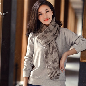 Vintage Skull Scarves Wrap Women Winter Warm Polyester 200*33CM - Beige