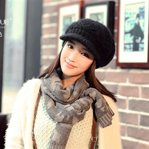 Vintage Skull Scarves Wrap Women Winter Warm Polyester 200*33CM - Grey