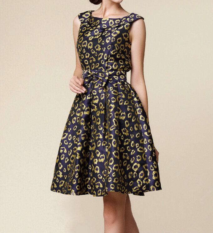 Beautiful Dresses Summer Women Plus Size Leopard Print Bowknot - Purple