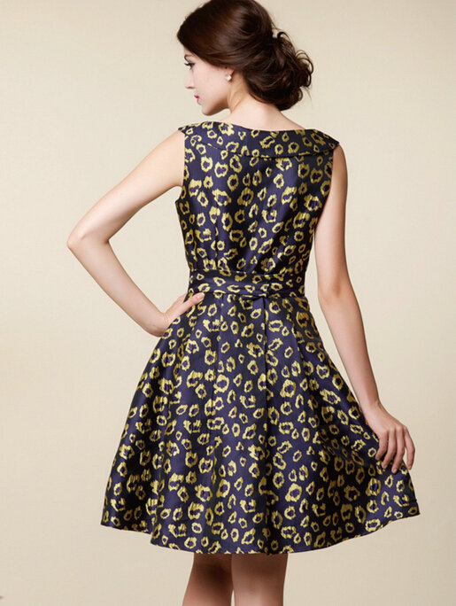 Beautiful Dresses Summer Women Plus Size Leopard Print Bowknot - Purple