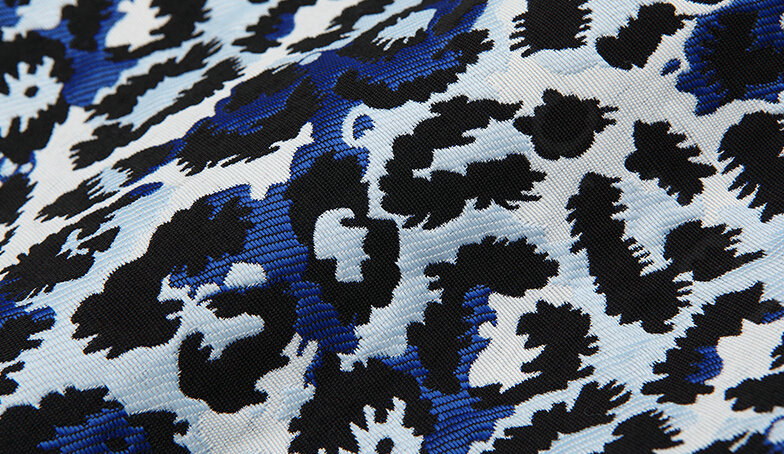 Classy Dresses Fall Women Three-Quarter Sleeve Leopard Print Zipper - Blue