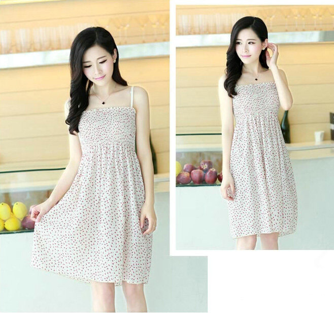 Cute Dresses Summer Girls Sleeveless Dot Short Sundresses - Rose