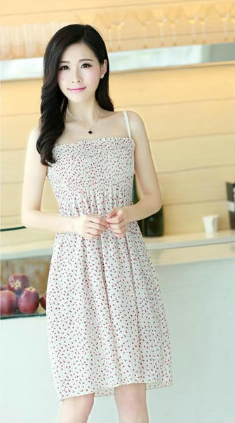 Cute Dresses Summer Girls Sleeveless Dot Short Sundresses - Rose