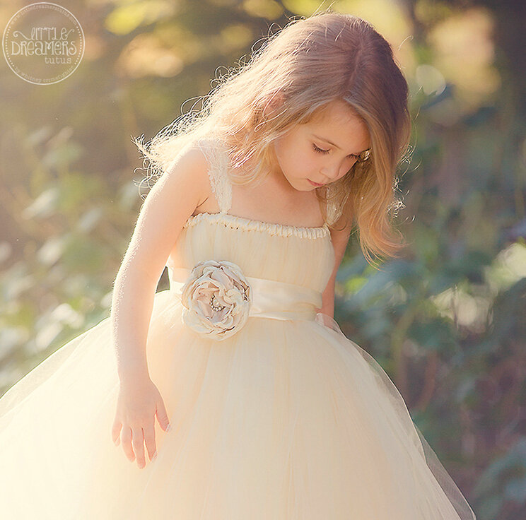 Cute Skirts Winter Flower Girls Long Suspenders Wedding Party Dress - White
