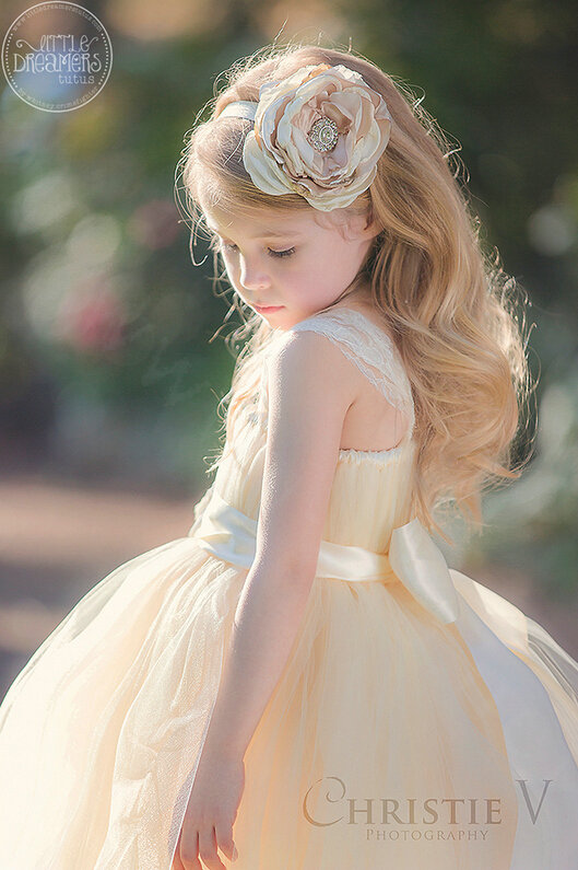 Cute Skirts Winter Flower Girls Long Suspenders Wedding Party Dress - White