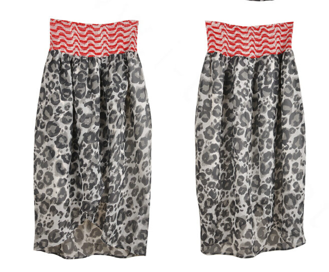 Dresses Summer Women Backless Leopard Print Short Chiffon Fringe - Red