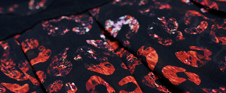 Elegant Dresses Summer Women Leopard Print Long Chiffon Tunic - Black Orange