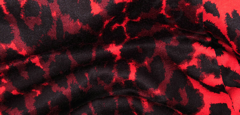 Fation Dresses Winter Girls Leopard Print Long Sleeved Short - Red