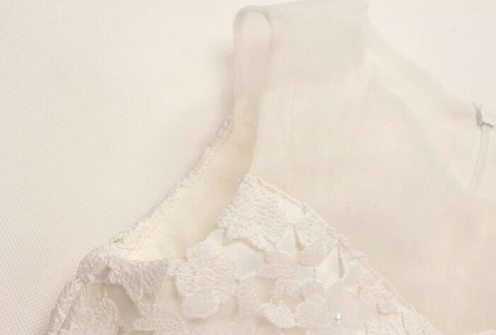 Fluffy Dresses Winter Flower Girls Lace Long Sleeve Wedding Party Dress - White
