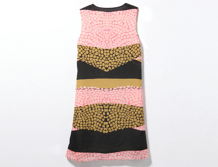 Sweet Dresses Summer Women Leopard Print Bowknot Chiffon Tunic - Black Pink