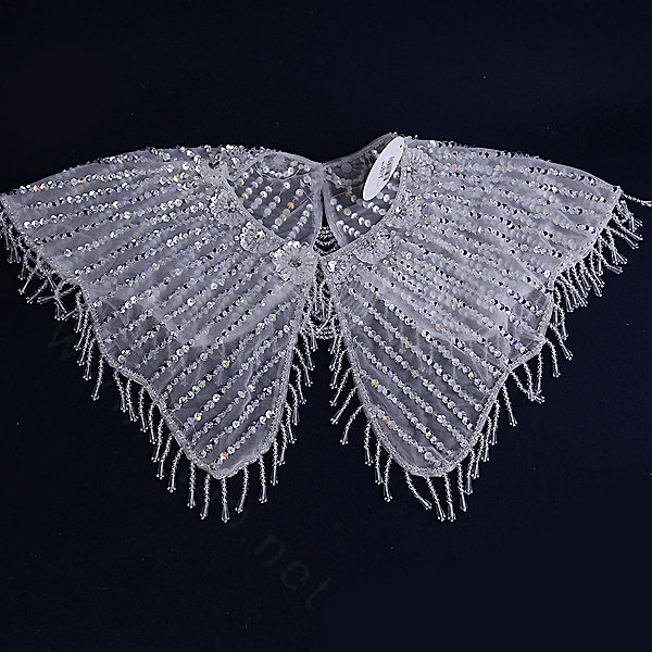 2016 New Luxury Bridal Crystal Beads Lace Sequins Shoulder Yarn Wedding Veil Tassel Shawls