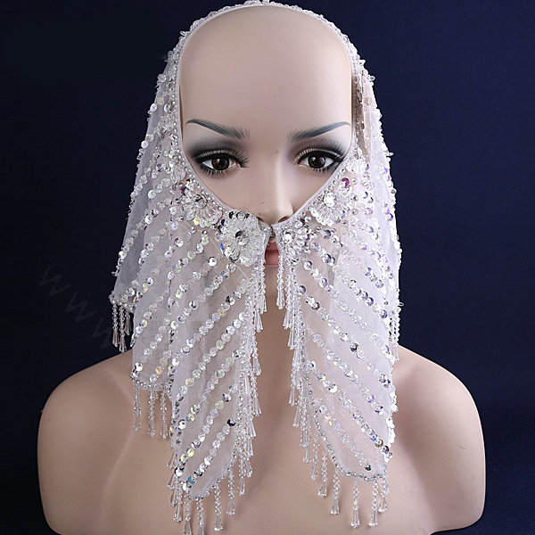 2016 New Luxury Bridal Crystal Beads Lace Sequins Shoulder Yarn Wedding Veil Tassel Shawls