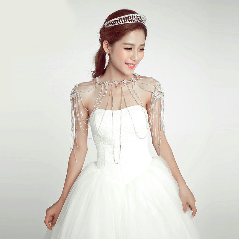 Alloy Rhinestone Hollow Leaves Bridal Jewelry Tiaras Earring Beauty Pageant Sets 2pcs - White