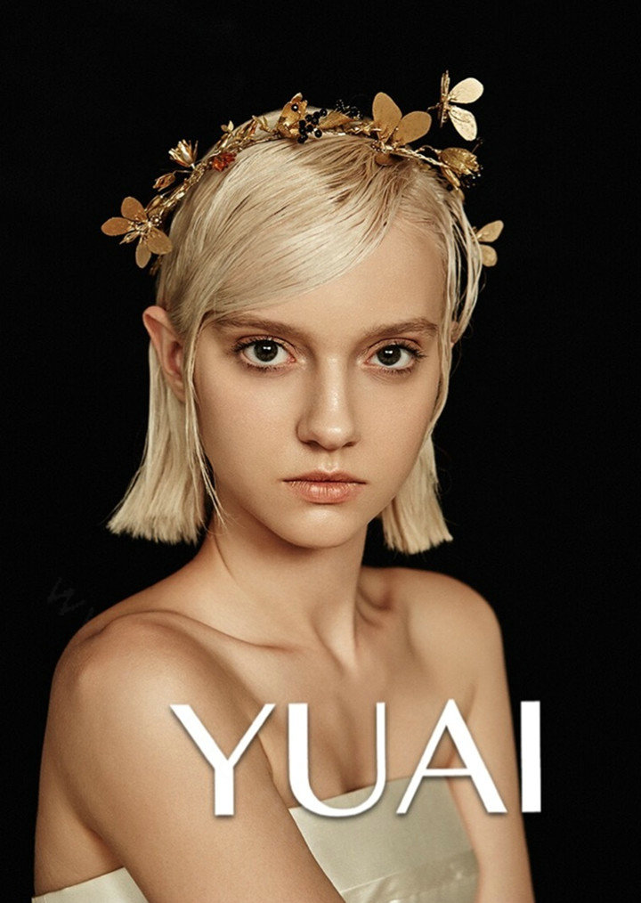 European Bride Retro Baroque Hand Alloy Leaves Hairbands Women Wedding Accessories - Gold