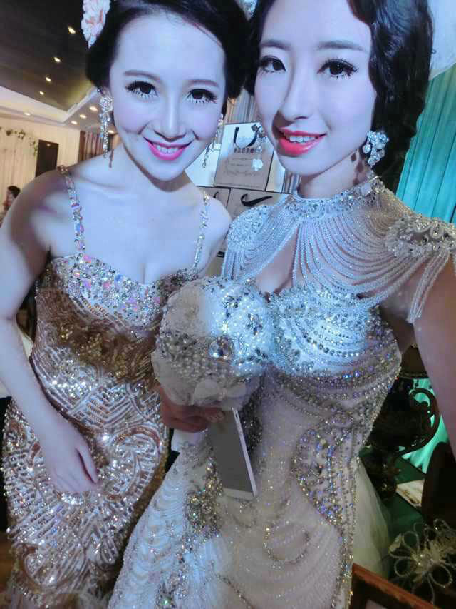 Fashion Lace Crystal Beads Bridal Necklace Wedding Jewelry Shoulder Chain Tassel Accessories