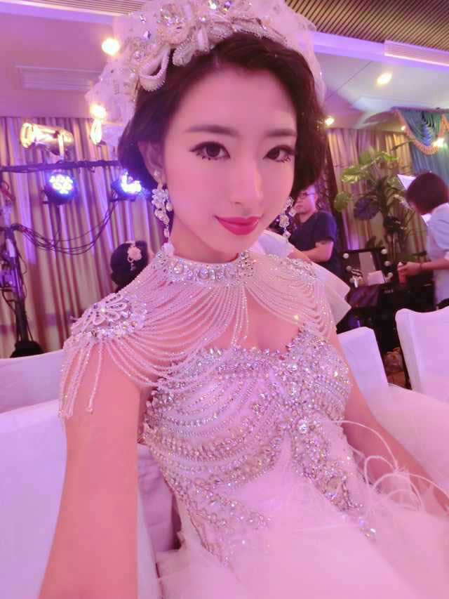 Fashion Lace Crystal Beads Bridal Necklace Wedding Jewelry Shoulder Chain Tassel Accessories
