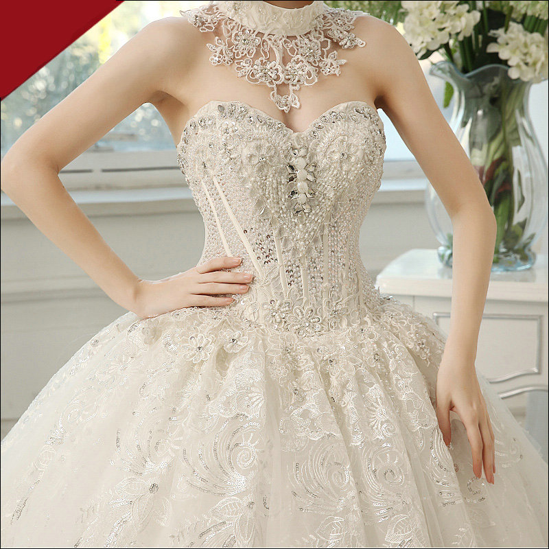 Gorgeous Hollow Lace Flower Rhinestone Bridal Necklace Shoulder Chain Wedding Accessories