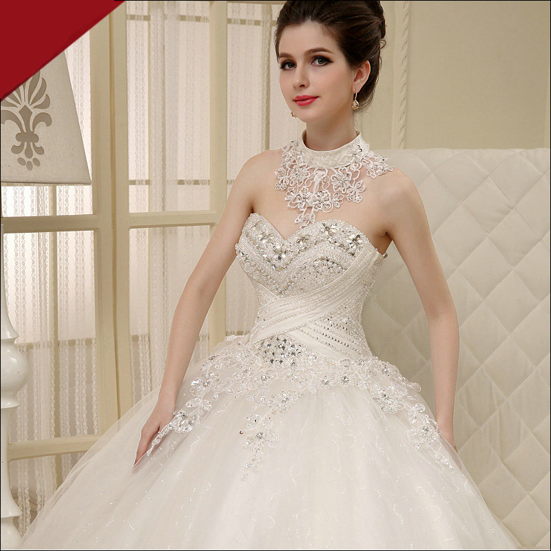 Gorgeous Hollow Lace Flower Rhinestone Bridal Necklace Shoulder Chain Wedding Accessories