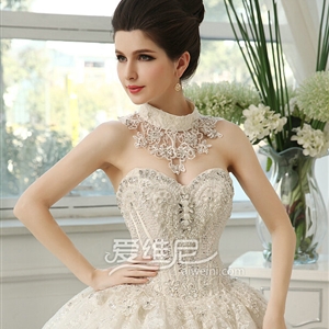 Gorgeous Hollow Lace Flower Rhinestone Bridal Necklace Shoulder Chain Wedding Accessories