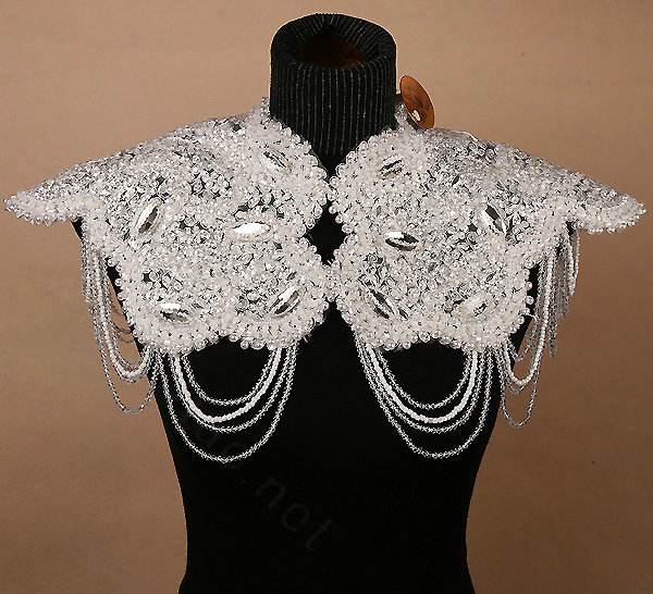 Luxury Bridal Rhinestone Crystal Beads Tassel Queen Wedding Shoulder Chain Accessories