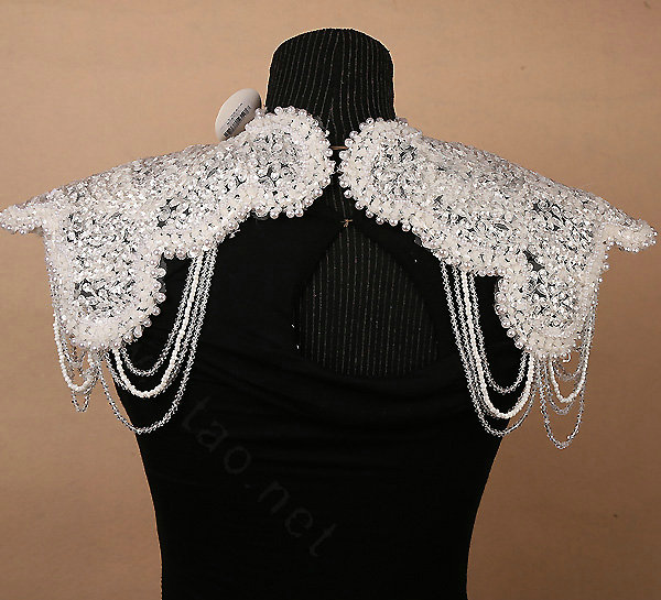 Luxury Bridal Rhinestone Crystal Beads Tassel Queen Wedding Shoulder Chain Accessories