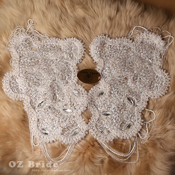 Luxury Bridal Rhinestone Crystal Beads Tassel Queen Wedding Shoulder Chain Accessories