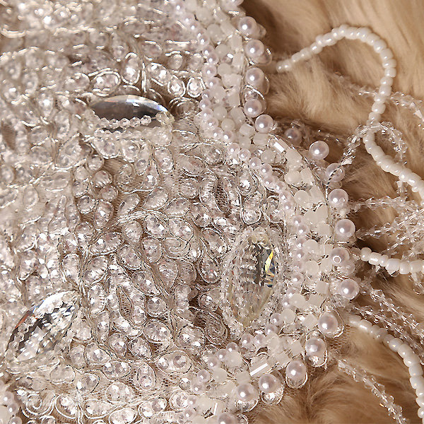 Luxury Bridal Rhinestone Crystal Beads Tassel Queen Wedding Shoulder Chain Accessories