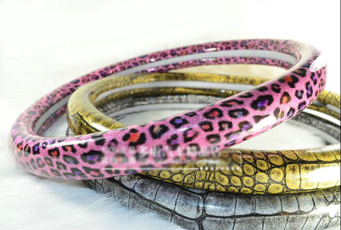 Crocodilian Grain Glitter PU Leather Vehicle Steering Wheel Covers 15 inch 38CM - Yellow