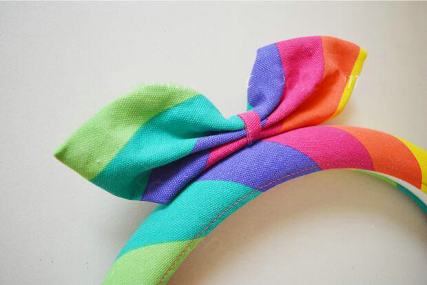 Cute Bowknot Flax Universal Elastic Auto Steering Wheel Covers 15 inch 38CM - Colour