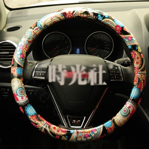 Fashion Pattern Glitter PU Leather Car Steering Wheel Covers 15 inch 38CM - Colour