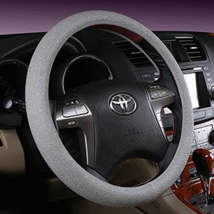 Fashion Pearly Glitter PU Leather Auto Car Steering Wheel Covers 15 inch 38CM - Gray