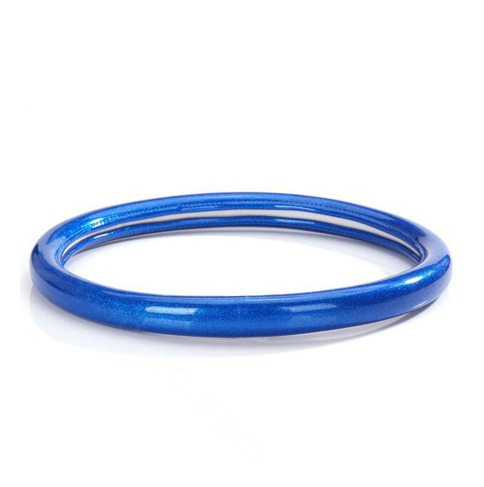 Fashion Women Glitter PU Leather Auto Steering Wheel Covers 15 inch 38CM - Deep Blue