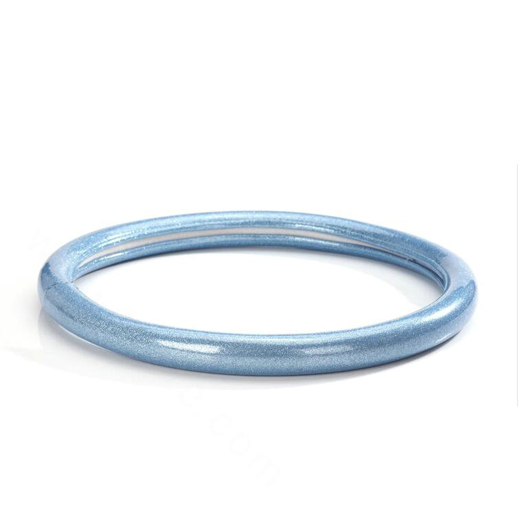 Fashion Women Glitter PU Leather Auto Steering Wheel Covers 15 inch 38CM - Light Blue