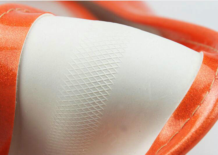 Fashion Women Glitter PU Leather Auto Steering Wheel Covers 15 inch 38CM - Orange