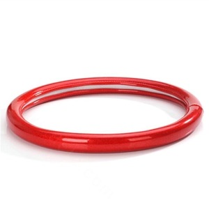 Fashion Women Glitter PU Leather Car Steering Wheel Covers 15 inch 38CM - Red