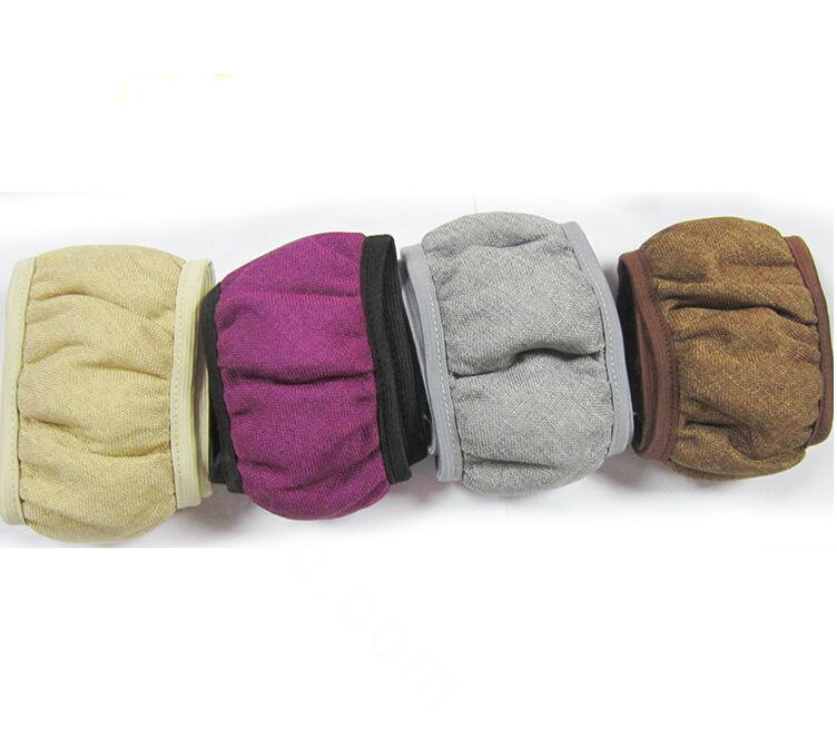 High Quality Flax Universal Elastic Auto Steering Wheel Covers 15 inch 38CM - Beige