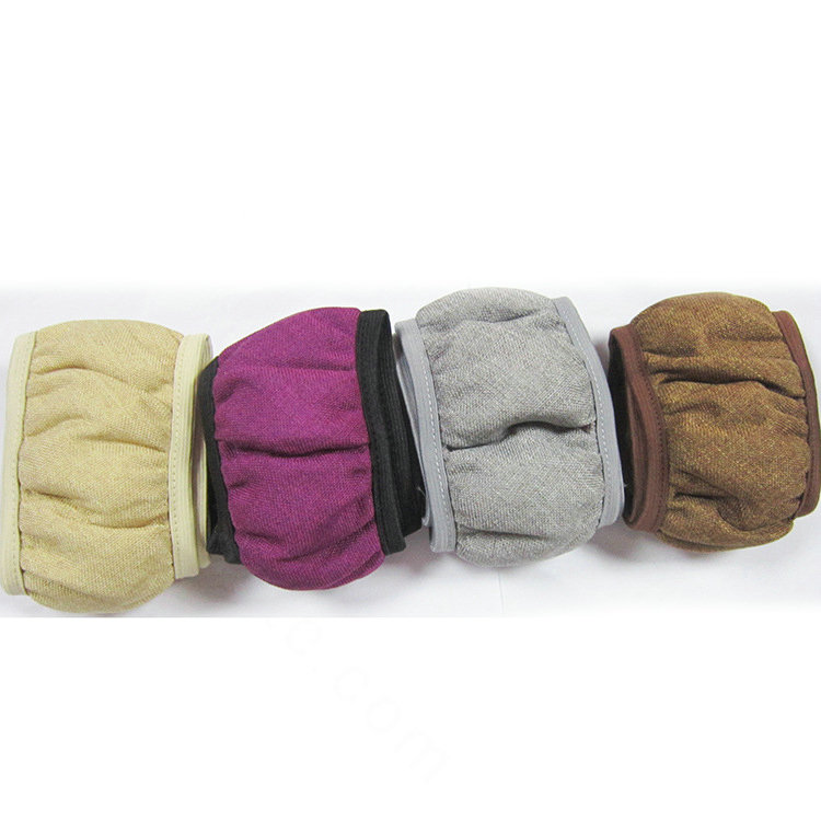 High Quality Flax Universal Elastic Auto Steering Wheel Covers 15 inch 38CM - Coffee